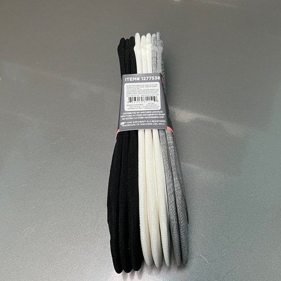 Skechers Active No Show Liner Socks - Black, Gray and White NWT - Picture 4 of 4